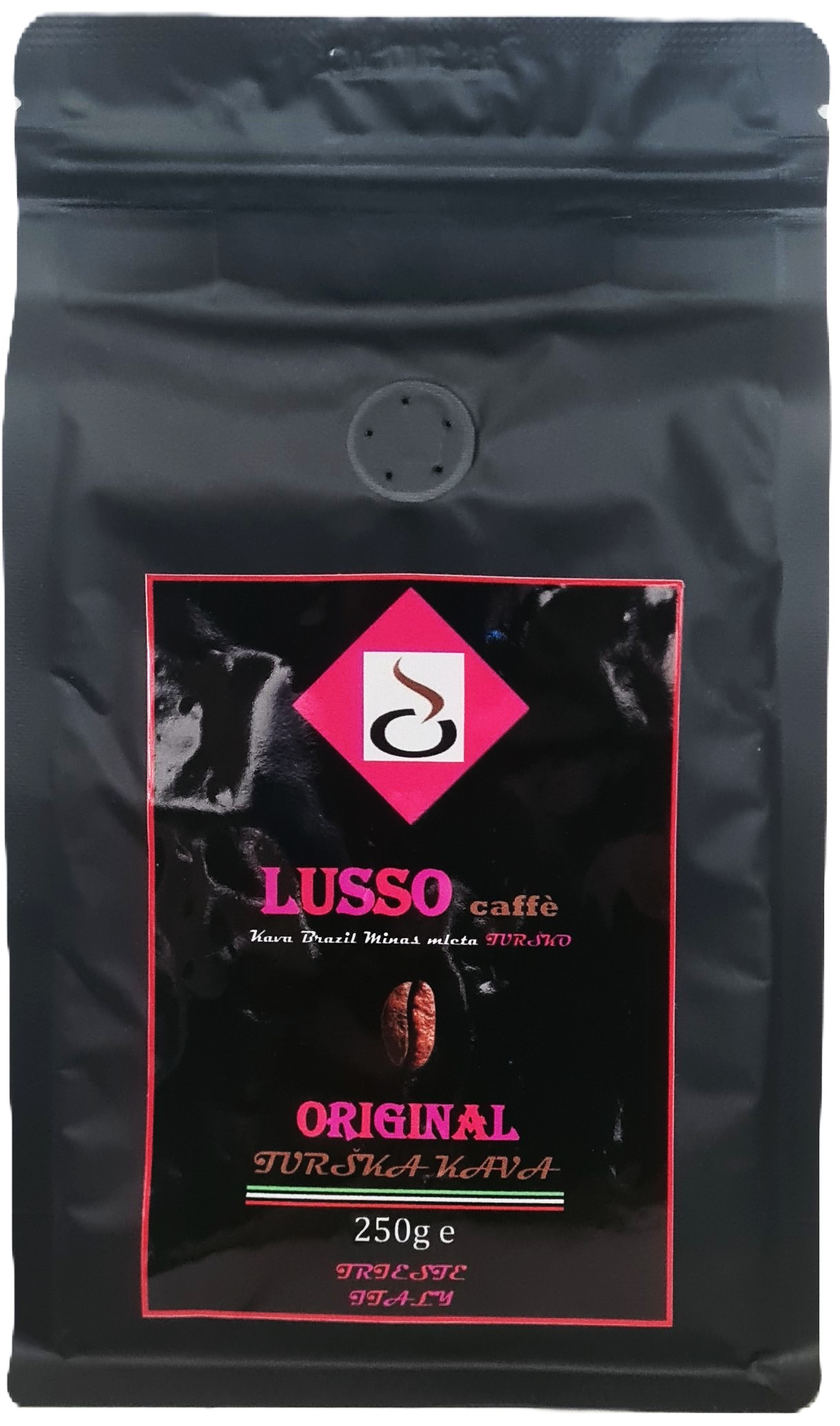 Lusso Mleta Kava – Sprednja stran